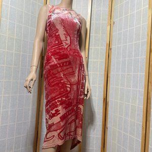 Designer sleeveless long dress size S Italy